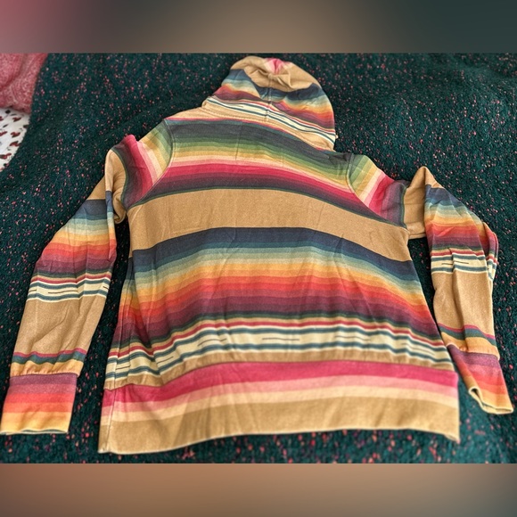 ‼️RARE‼️🎸AVIATOR NATION🎸🔥NWT🔥Serape Ninja Pullover Hoodie in Light Khaki—S - Picture 11 of 16